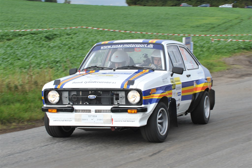 Selv om de har fokus på et mesterskab, så vil Flemming Hansen/Palle Gustafsen alligevel underholde rallypublikum med de underholdende historiske rallybiler.